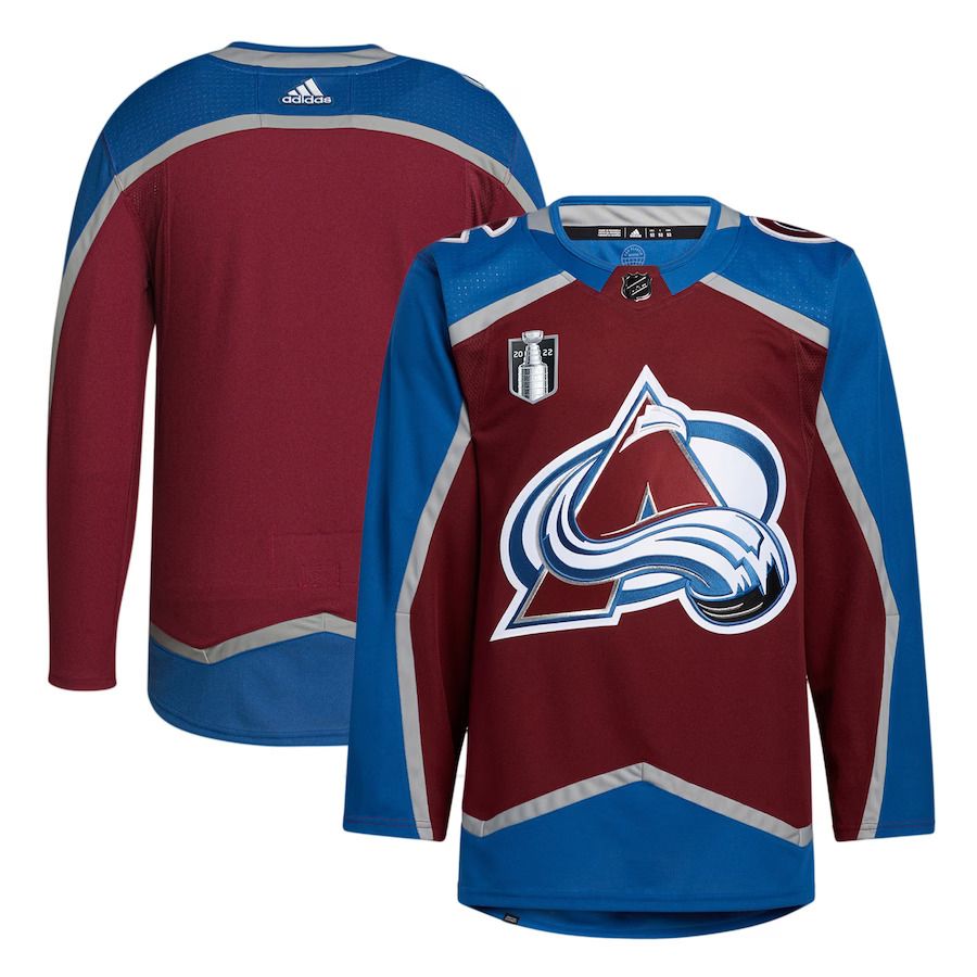 Men Colorado Avalanche adidas Burgundy 2022 Stanley Cup Final Patch Authentic Blank NHL Jersey->customized nhl jersey->Custom Jersey